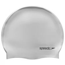 Шапочка для плав. "SPEEDO Plain Flat Silicone Cap", арт.8-709911181, серебристый