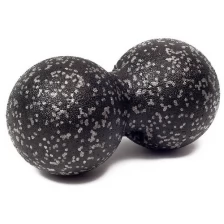 Массажный мяч, сдвоенный, серый с серыми точками, 8 см